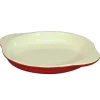 Le Chasseur plat à oeufs rond rouge 16 cm-Cerf Dellier Discount