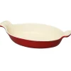 Le Chasseur plat ovale rouge 34 cm-Cerf Dellier Hot