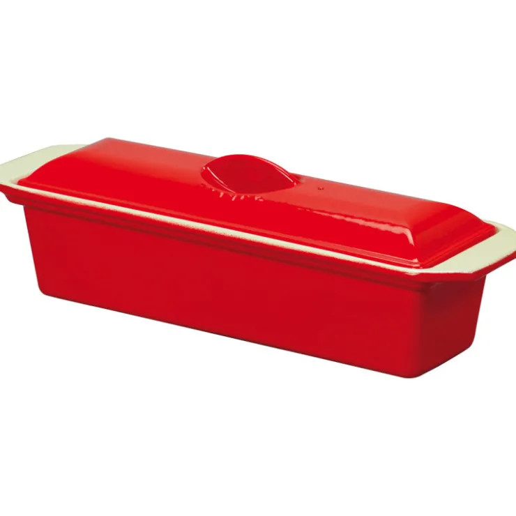 Le Chasseur terrine avec couvercle rouge 28 cm-Cerf Dellier Discount