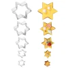 Lot 5 emporte-pièces inox étoiles-Cerf Dellier Outlet
