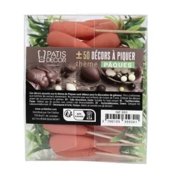 Lot cakes toppers carottes de Pâques (±50)-Cerf Dellier Discount