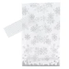 Lot sachets motif flocons de neige + liens - 14 x 23 cm (x10)-Cerf Dellier