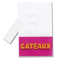 Lot sachets motif gâteaux + liens - 14 x 23 cm (x10)-Cerf Dellier