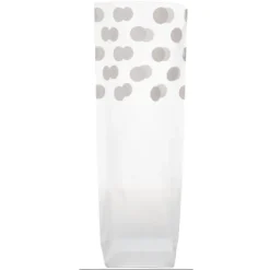 Lot sachets pois blancs fond carton - 120 x 275 mm (x100)-Cerf Dellier Hot