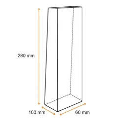 Lot sachets transparents fond plat - 100x60x280mm (x50)-Cerf Dellier Hot