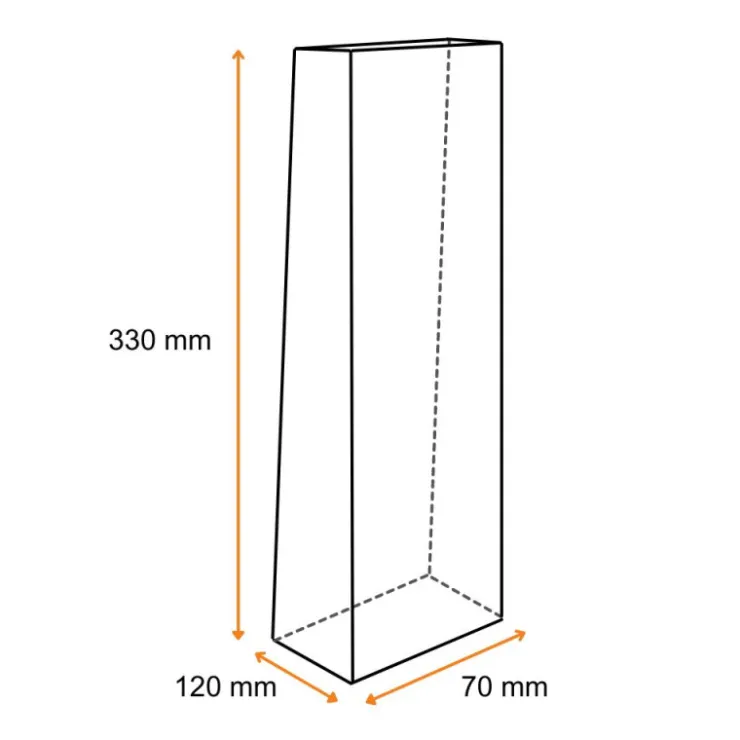 Lots sachets transparents fond plat -120+70x330mm (x50)-Cerf Dellier Clearance