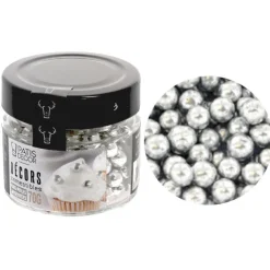 Maxi perles argentées comestibles Ø 8 mm 70 g-Cerf Dellier Sale