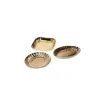 Mini assiette carton carrée or 65 mm (x100)-Cerf Dellier New