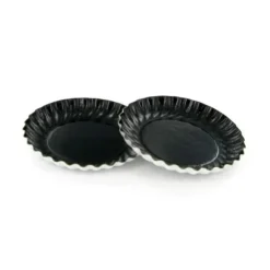 Mini assiette carton ronde noire 88 mm (x100)-Cerf Dellier Best
