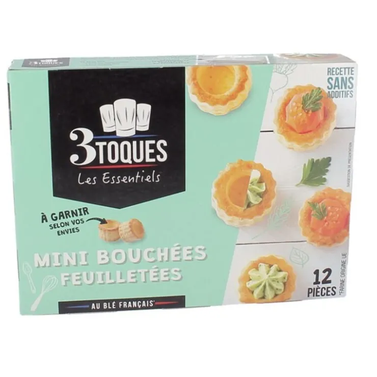 Mini bouchées feuilletées à garnir (x12)-Cerf Dellier Discount