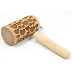 Mini rouleau empreintes en bois Coeurs-Cerf Dellier Online