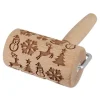 Mini rouleau empreintes en bois thème Noël-Cerf Dellier Clearance