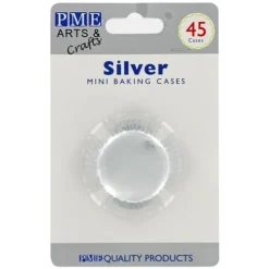 Mini-Caissettes aluminium argentées PME (x45)-Cerf Dellier Hot