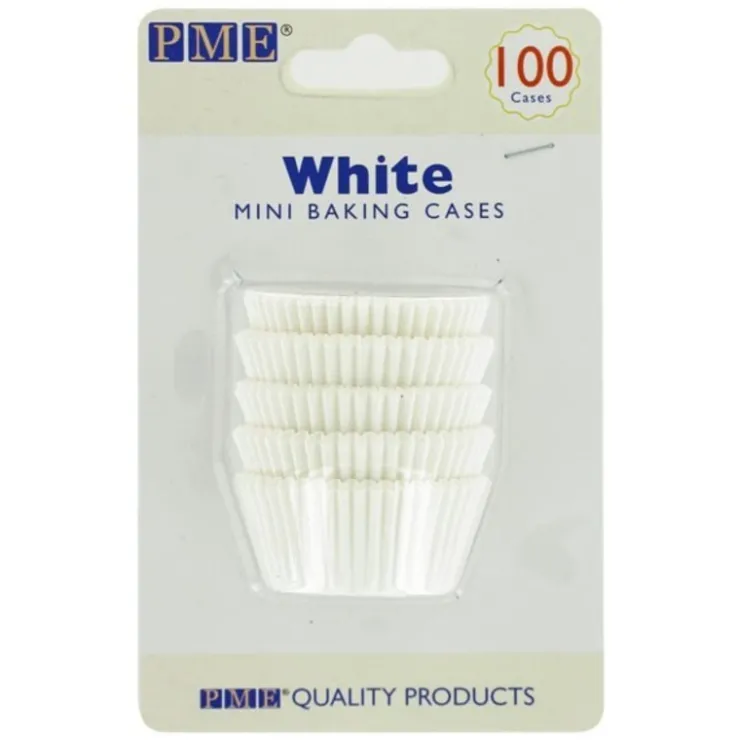 Mini-Caissettes cupcake blanches PME (x100)-Cerf Dellier Hot