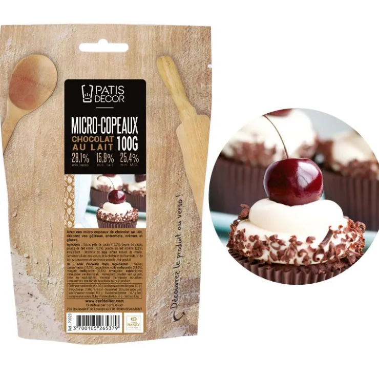 Mini-copeaux de chocolat au lait 100 g-Cerf Dellier Discount