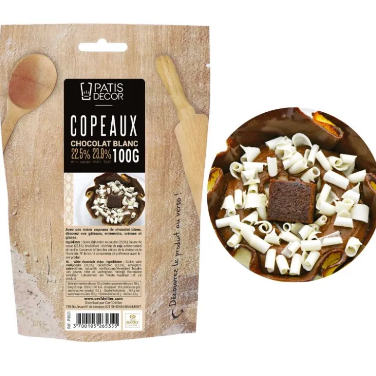 Mini-copeaux de chocolat blanc 100 g-Cerf Dellier Hot