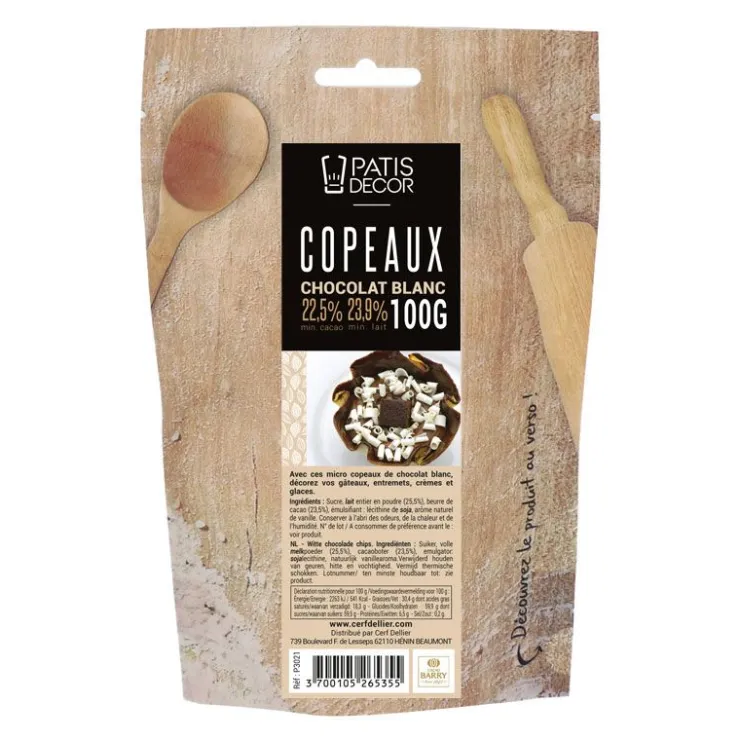 Mini-copeaux de chocolat blanc 100 g-Cerf Dellier Hot