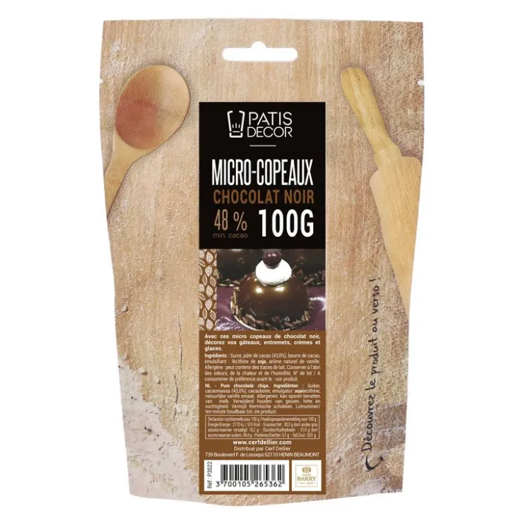Mini-copeaux de chocolat noir 100 g-Cerf Dellier Online
