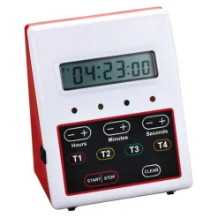 Minuteur digital 4 x 99 heures, affiche heures, minutes et secondes-Cerf Dellier Discount