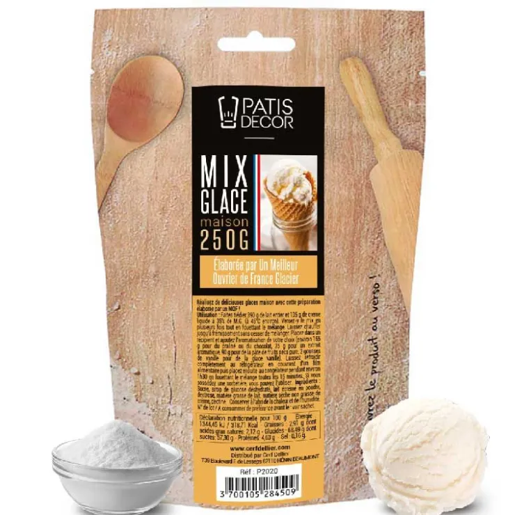 Mix glace maison 250 g-Cerf Dellier Hot