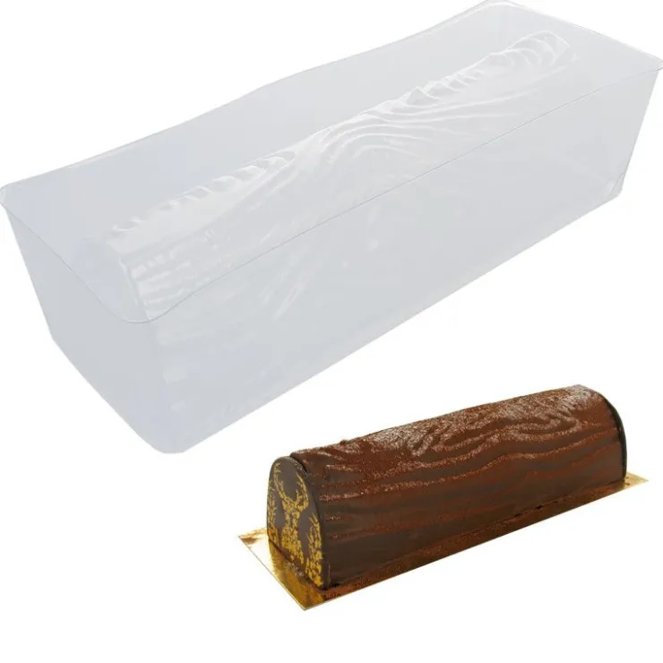 Moule à bûche PVC décor "bûche traditionnelle"-Cerf Dellier Outlet