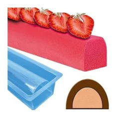 Moule à bûchettes 1/2 rond en PVC (x12)-Cerf Dellier Discount