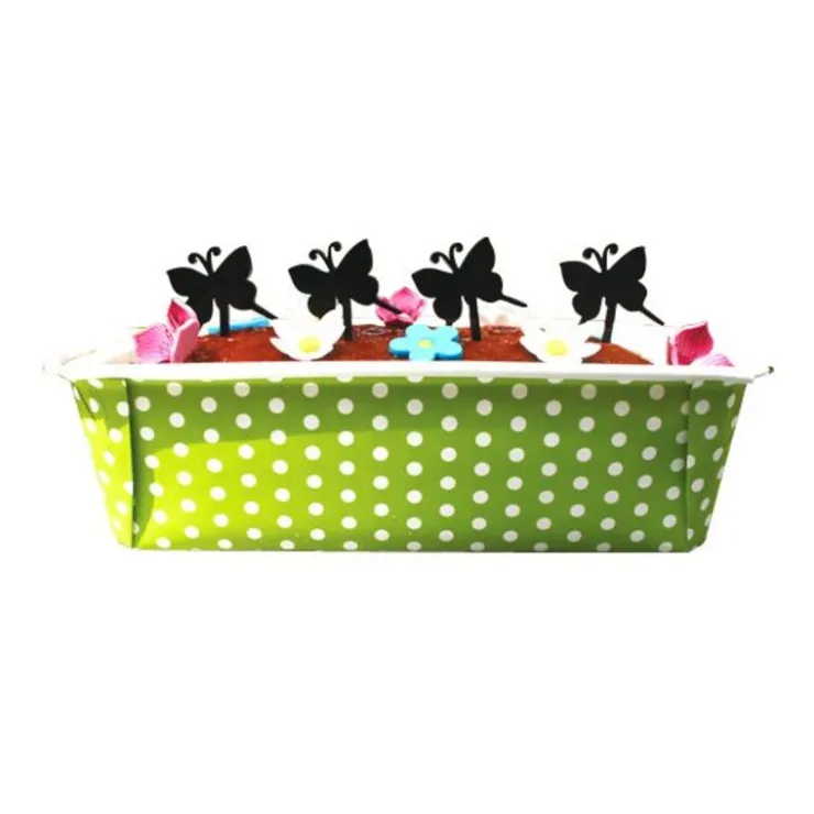 Moule à cake jetable vert à pois (x4)-Cerf Dellier Hot