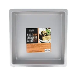 Moule à gâteau carré 28 x 28 cm  Hauteur 10 cm-Cerf Dellier New