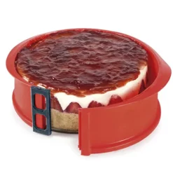Moule à manqué démontable rond silicone base en verre 22,5 cm-Cerf Dellier New