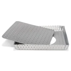 Moule à tarte carré antiadhésif perforé avec fond amovible-Cerf Dellier Clearance