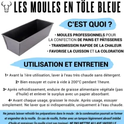 Moule à tarte tôle bleuie - Ø 23,5 cm-Cerf Dellier Best