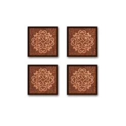 Moule carrés chocolat décor arabesques-Cerf Dellier Clearance