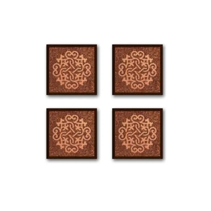 Moule carrés chocolat décor arabesques-Cerf Dellier Clearance