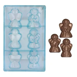 Moule chocolat 3 Anges assortis Patisdécor-Cerf Dellier Clearance