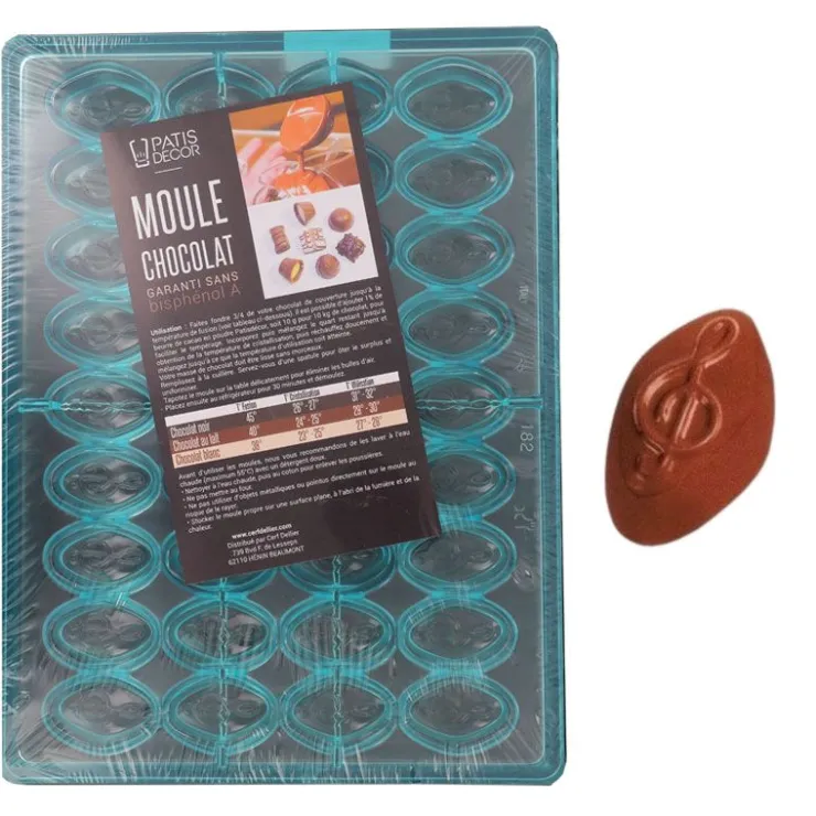 Moule Chocolat Bonbons Clé de Sol-Cerf Dellier Discount