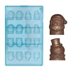 Moule chocolat bonhomme de neige et père Noël-Cerf Dellier Discount