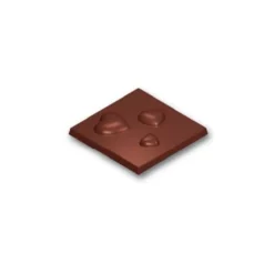 Moule chocolat Carrés 3 coeurs-Cerf Dellier Outlet