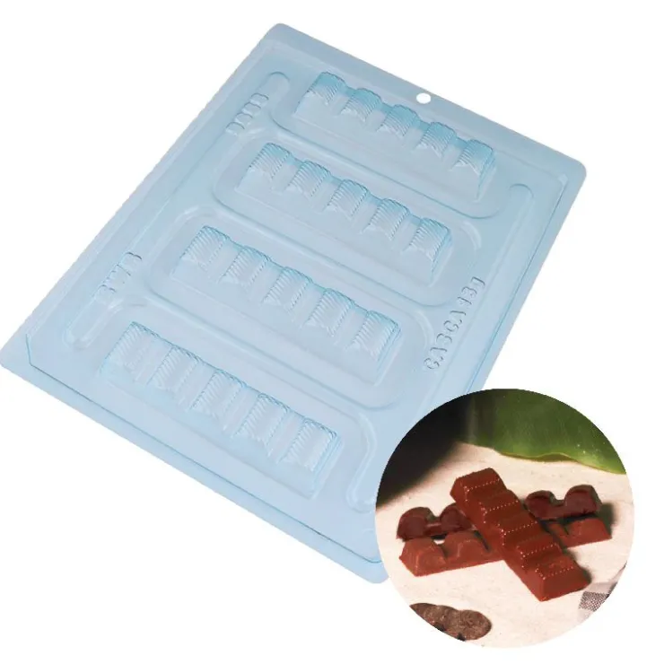 Moule chocolat en 3 parties petites barres-Cerf Dellier Online