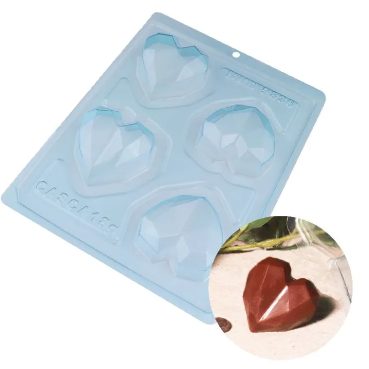 Moule chocolat en 3 parties coeurs origami-Cerf Dellier Hot