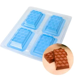 Moule chocolat en 3 parties 4 mini tablettes 3D-Cerf Dellier Sale