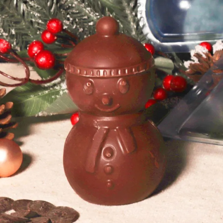 Moule chocolat en 3 parties Bonhomme de neige Noël Patisdécor-Cerf Dellier Clearance