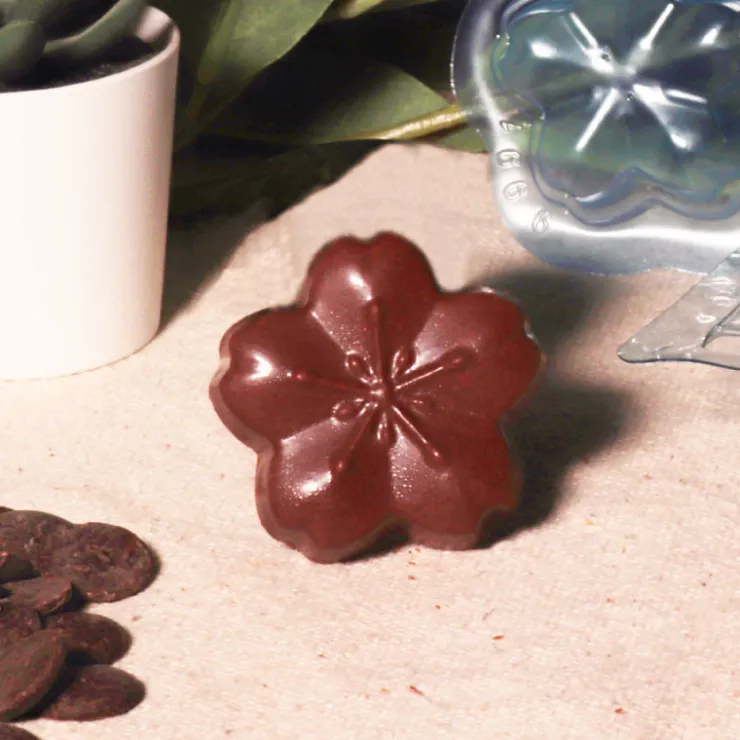Moule chocolat en 3 parties fleurs de cerisier-Cerf Dellier Outlet