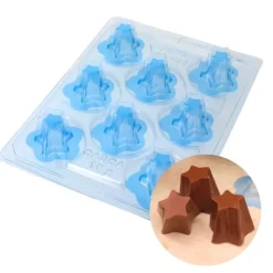 Moule chocolat en 3 parties 8 coupes étoile-Cerf Dellier New