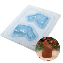 Moule chocolat en 3 parties petit lapin 3D-Cerf Dellier Sale