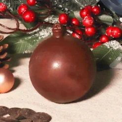 Moule chocolat en 3 parties Boules de Noël lisses Patisdécor-Cerf Dellier Discount