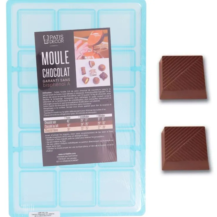 Moule chocolat Napolitains Carrés-Cerf Dellier New