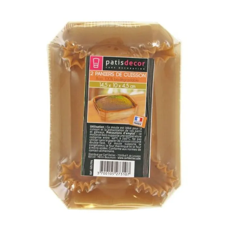 Moule de cuisson bois 14,5 cm (x2)-Cerf Dellier Online