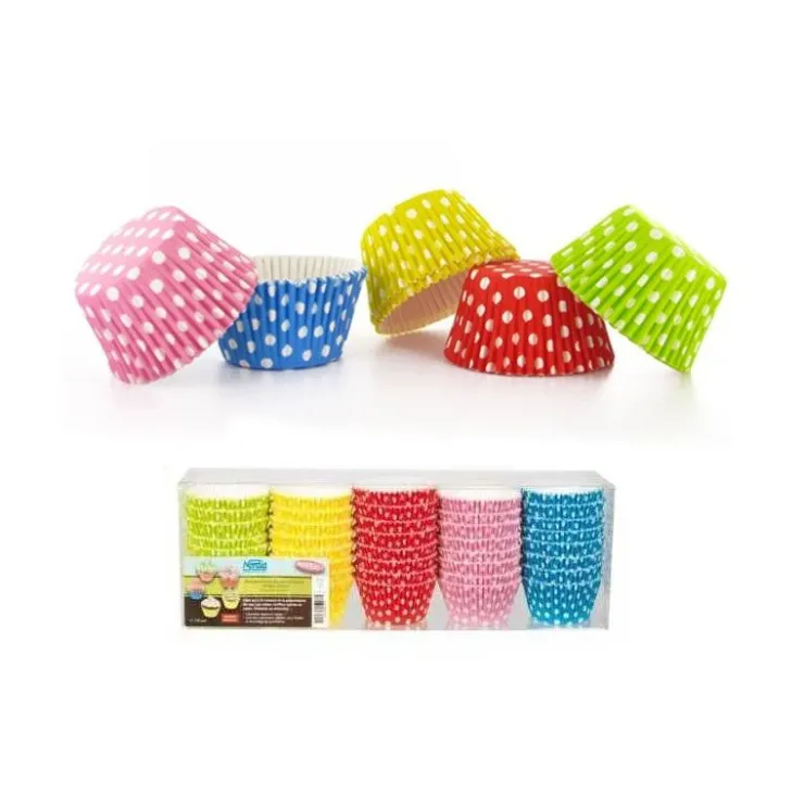 Moule muffins carton à pois Optima (x120)-Cerf Dellier Best