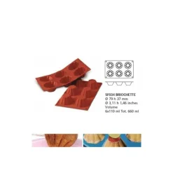 Moule silicone 6 briochettes-Cerf Dellier Clearance