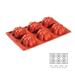 Moule silicone 6 charlottes-Cerf Dellier Clearance